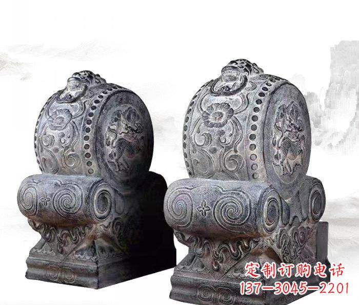 合肥仿古抱鼓石门墩雕塑