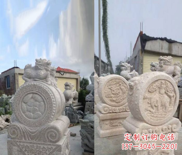 合肥仿古抱鼓石门墩雕塑