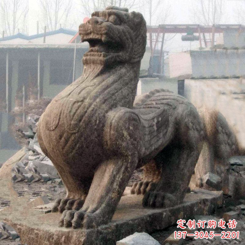 合肥中领雕塑狴犴青石雕塑融入古代神话的历史文化风格