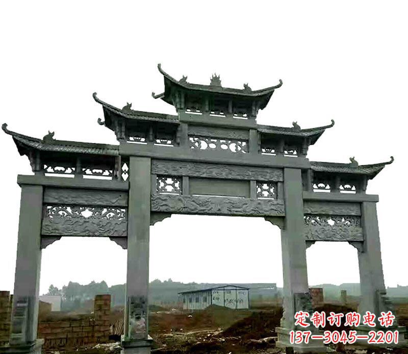 合肥中领雕塑精美牌坊石雕，高品质时尚艺术