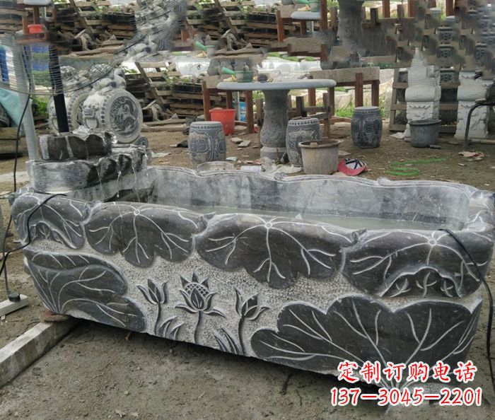 合肥传统石雕·精美荷花雕塑