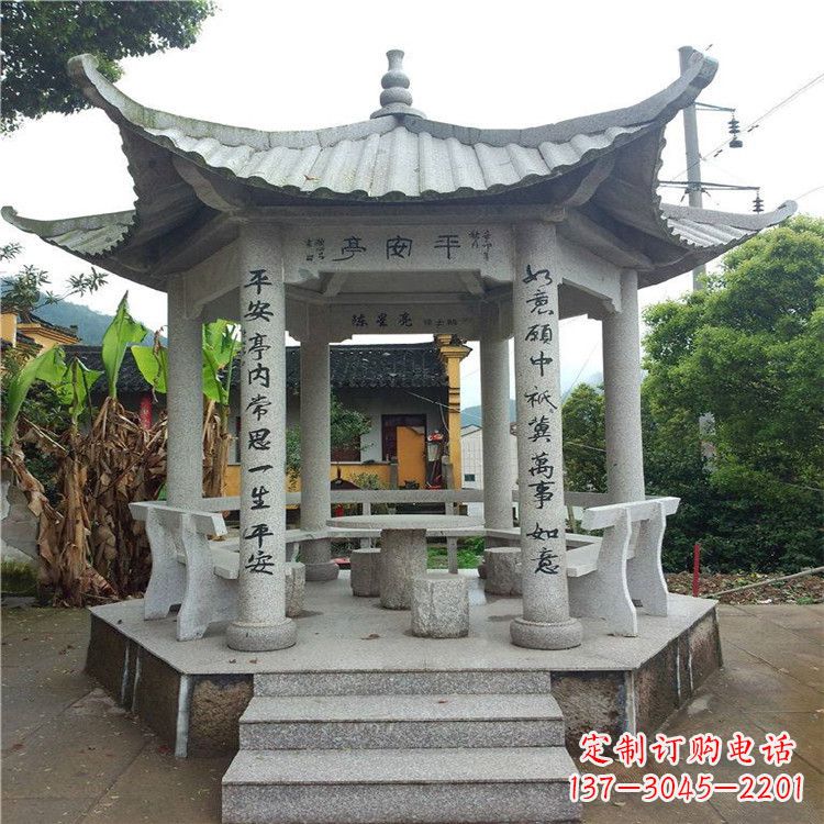合肥精美大理石凉亭雕塑