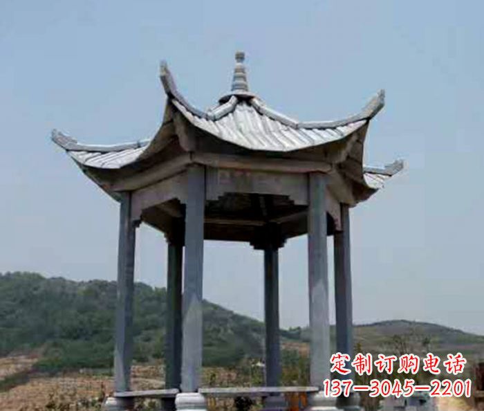 合肥仿古六角凉亭石雕 (5)