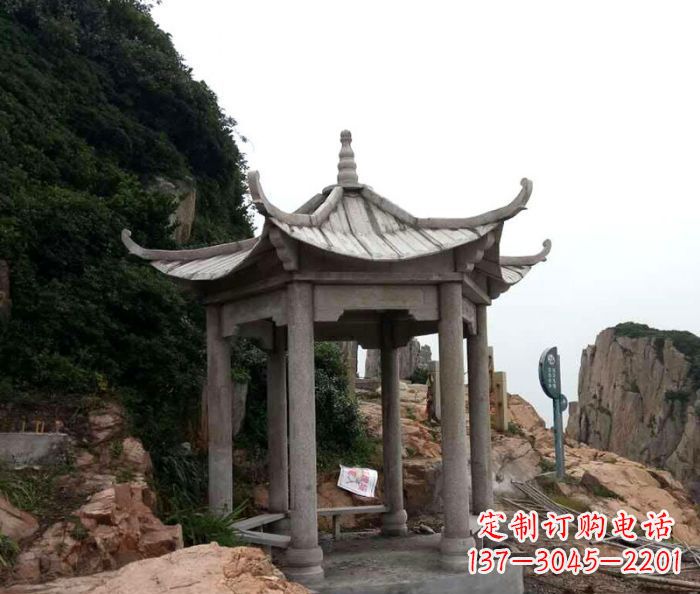 合肥风格独特的仿古凉亭石雕
