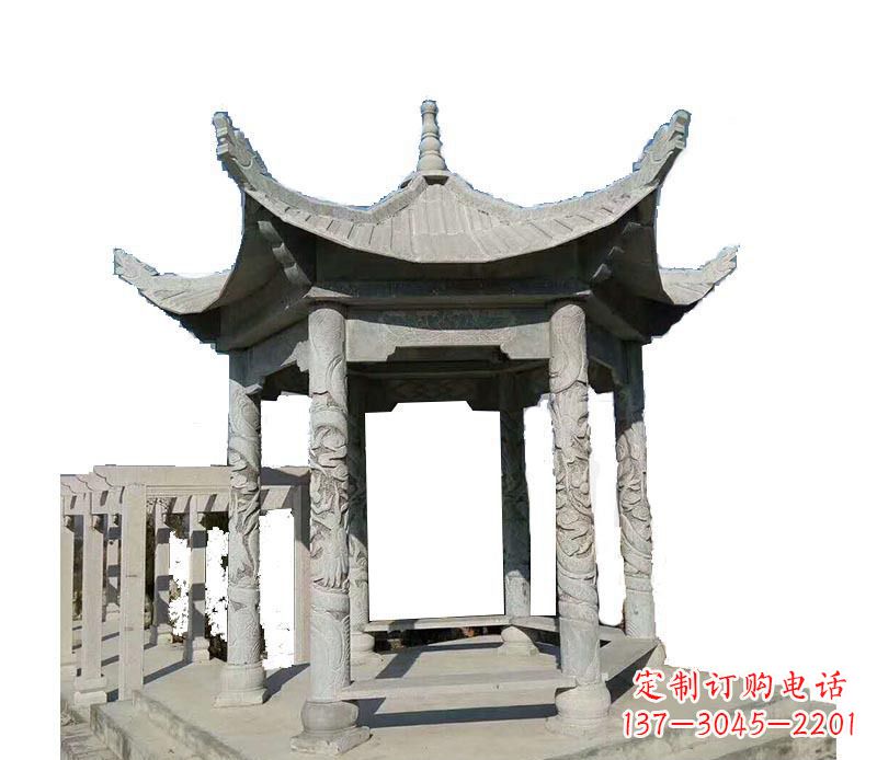 合肥传统风格凉亭石雕