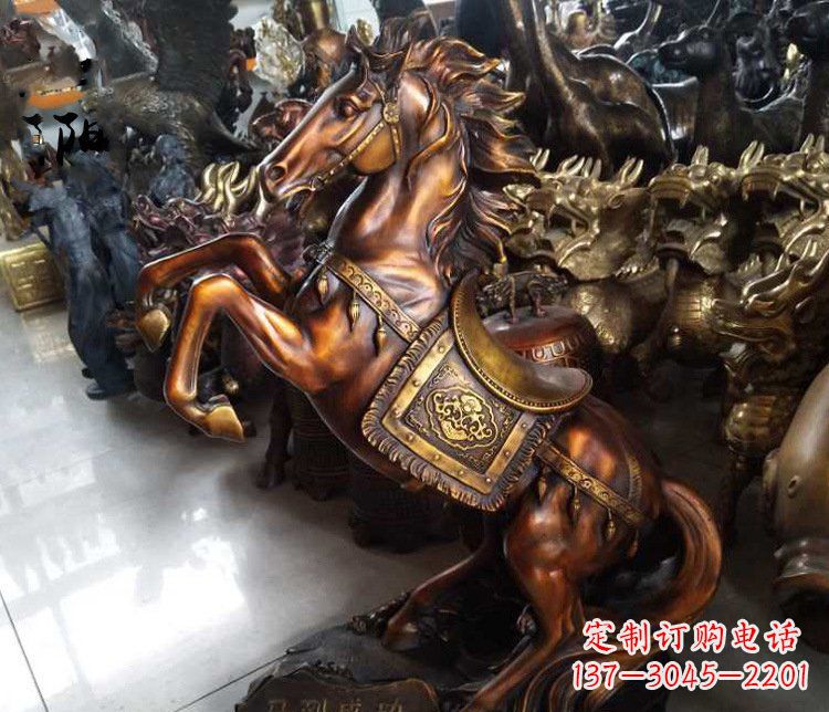 合肥仿古马到成功铜雕塑摆件 (2)