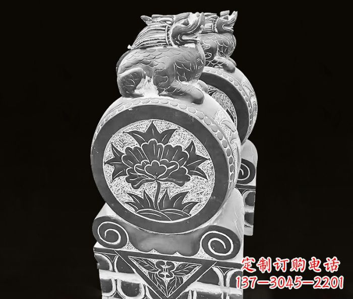 合肥仿古麒麟抱鼓石镇宅石门墩