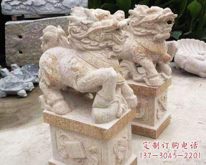 合肥仿古麒麟门口镇宅石雕