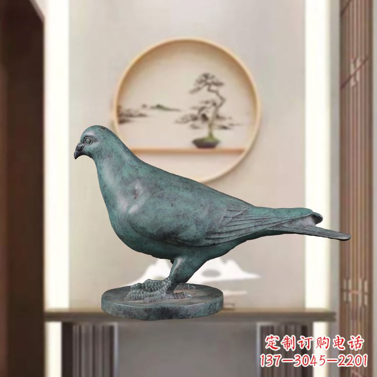 合肥仿古青铜鸽子动物雕塑摆件