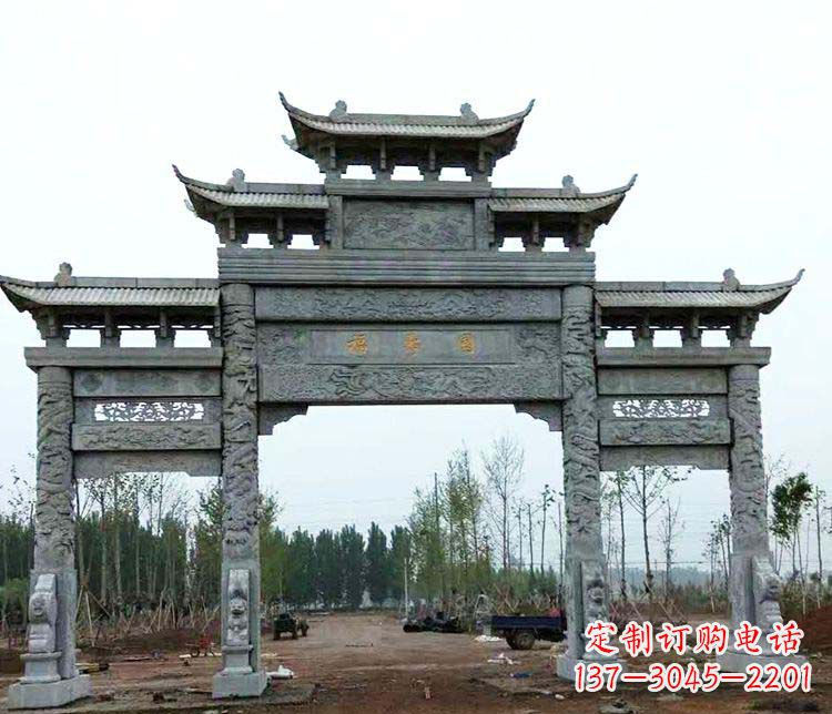 合肥精美石雕牌坊雕塑