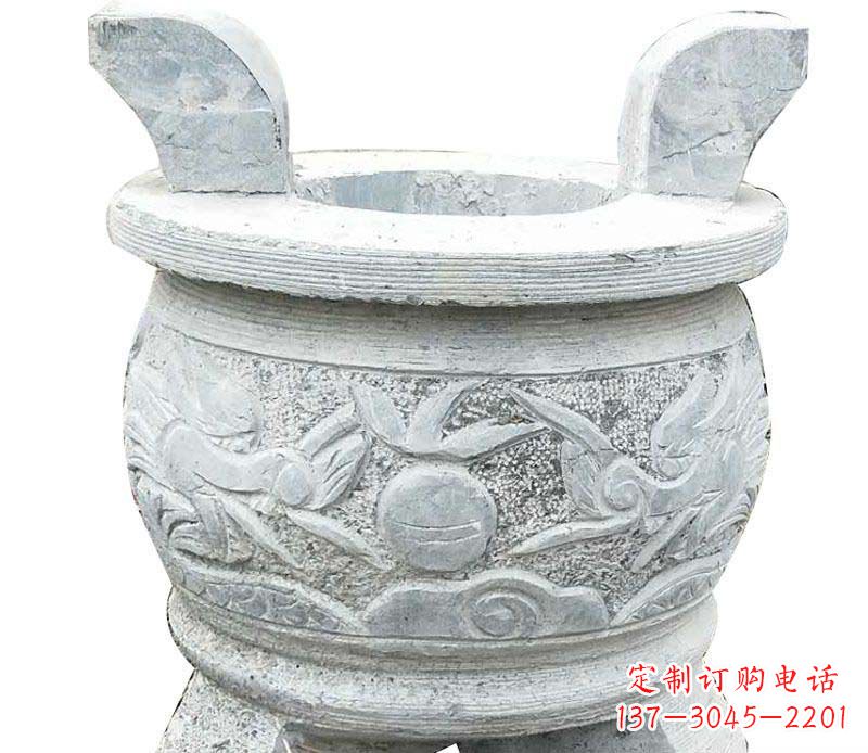 合肥精美仿古三足香炉石雕
