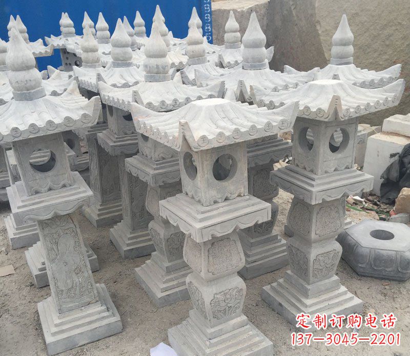 合肥仿古石灯园林景观石雕