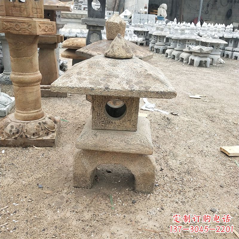 合肥精美仿古石雕灯笼雕塑