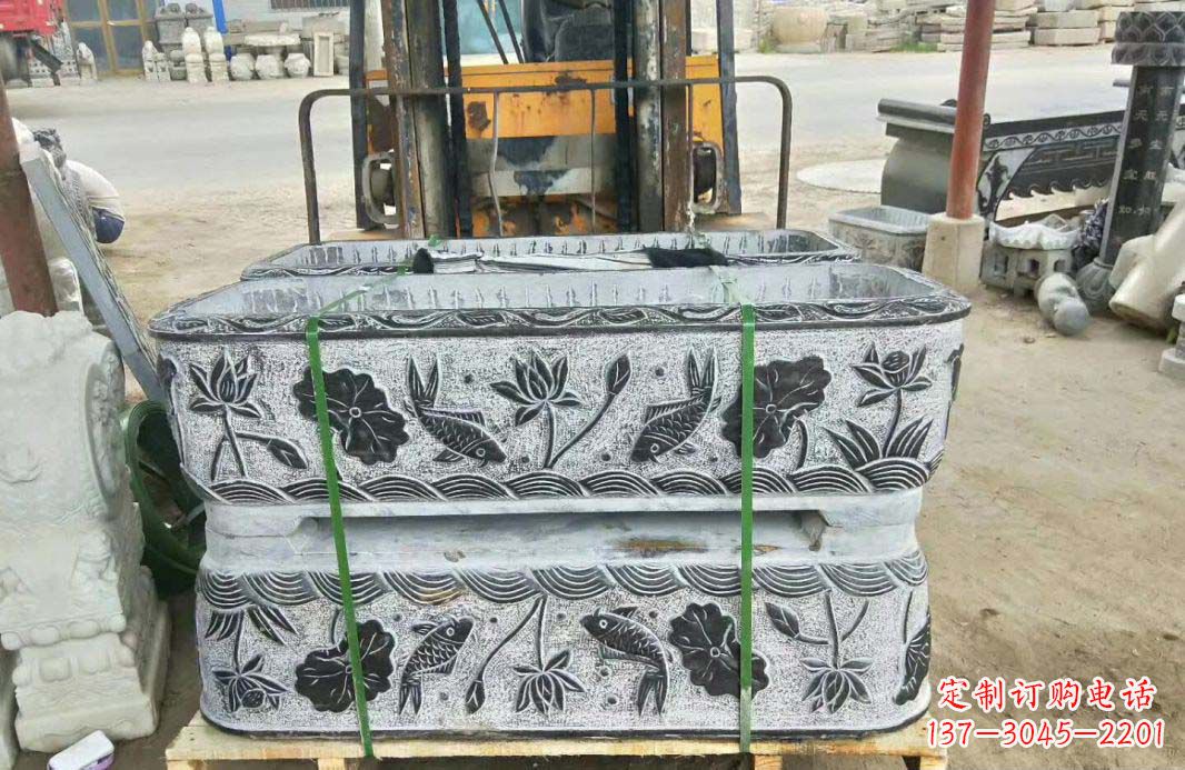 合肥精美古典仿古石水缸雕塑