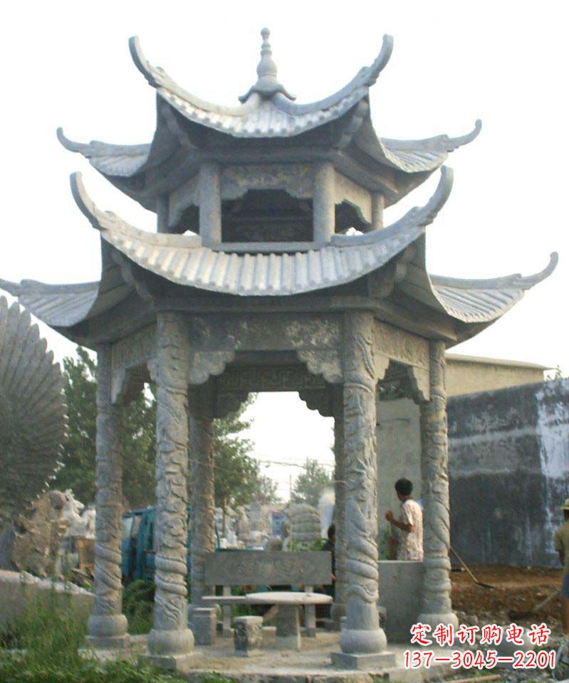 合肥传统工艺石雕凉亭,精美细致,给你温馨家园