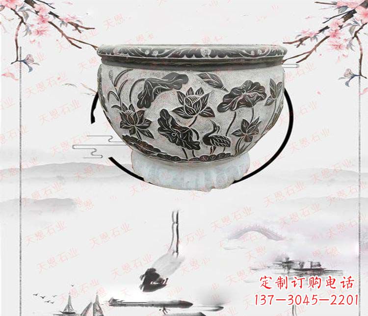 合肥仿古石水缸石浮雕石雕,欧式古典设计