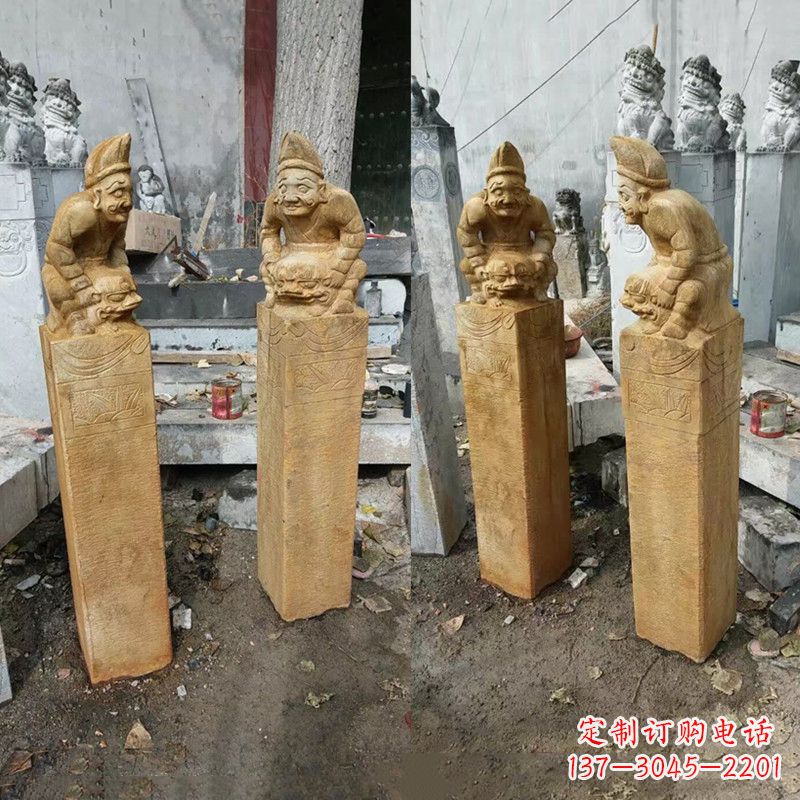 合肥经典仿古拴马桩雕塑