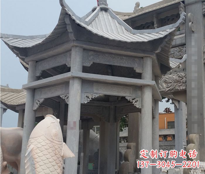 合肥精美仿古双层石雕凉亭