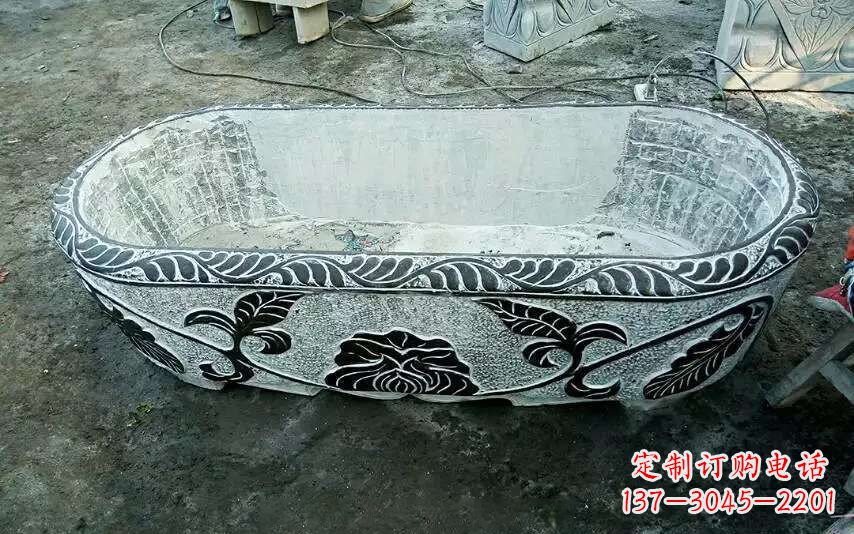 合肥风格独特的仿古石头水缸雕塑