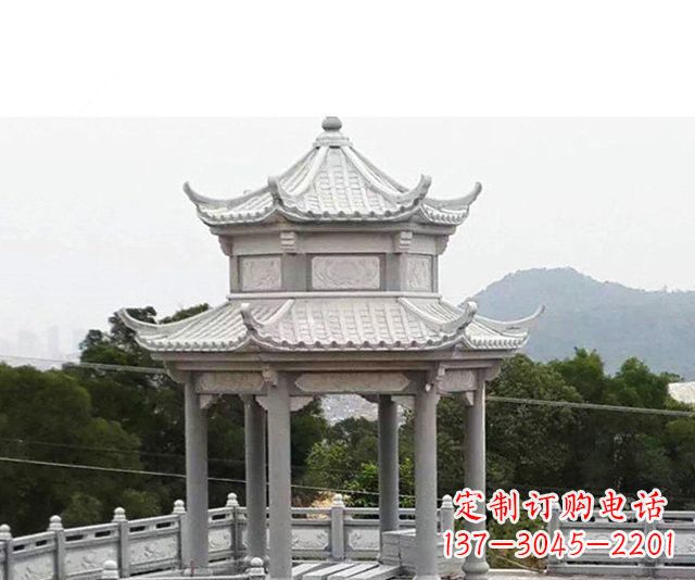 合肥仿古双层石雕凉亭