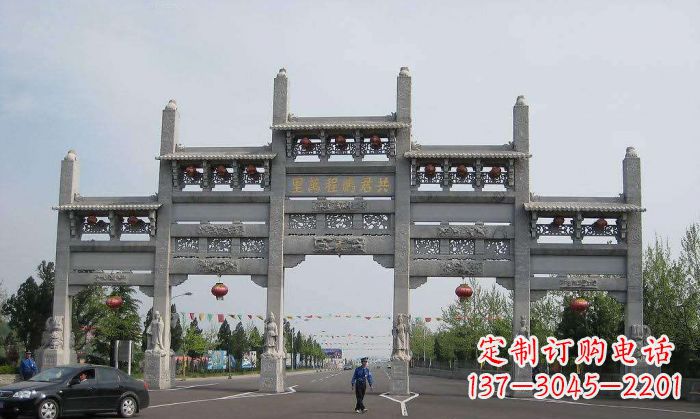 合肥精美仿古石雕牌坊雕塑