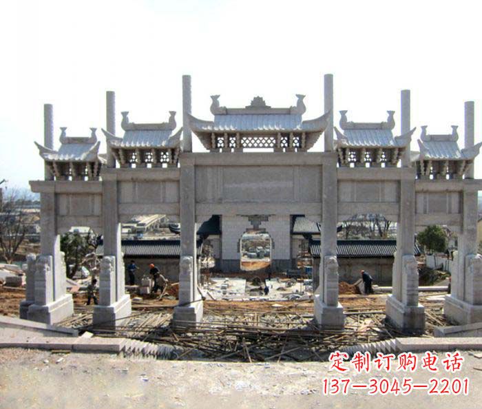 合肥仿古牌坊雕塑,定制专属你的古典魅力