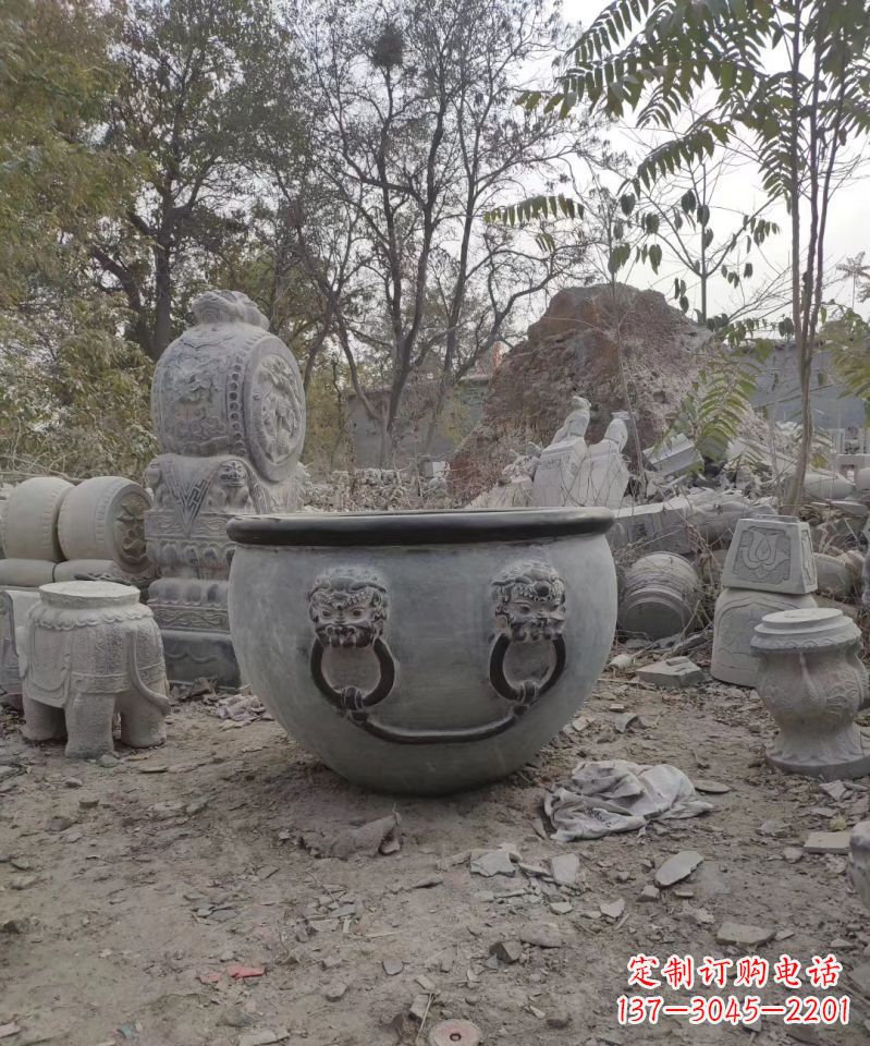 合肥仿古石雕水缸雕塑