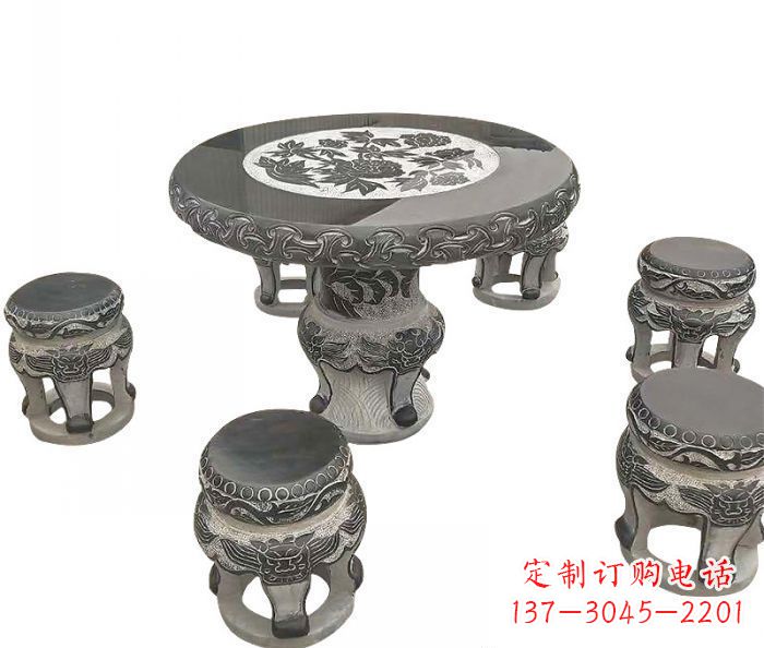 合肥仿古圆形石桌凳