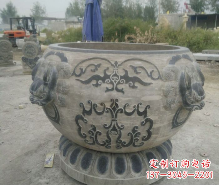 合肥仿古圆形水缸石雕