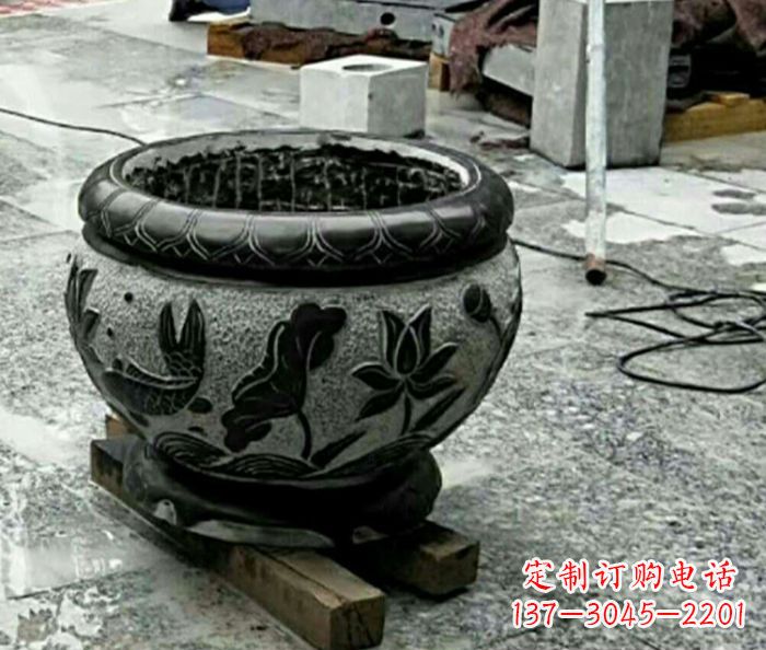 合肥精美仿古招财水缸石雕