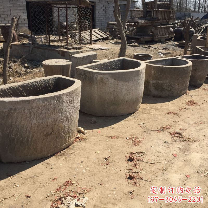 合肥仿古做旧弧形石槽