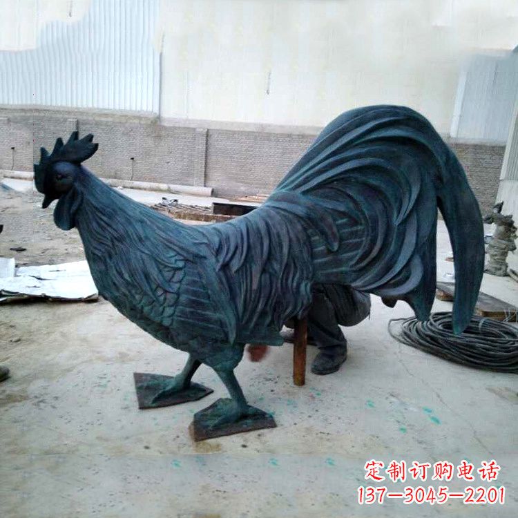 合肥古典铜雕公鸡