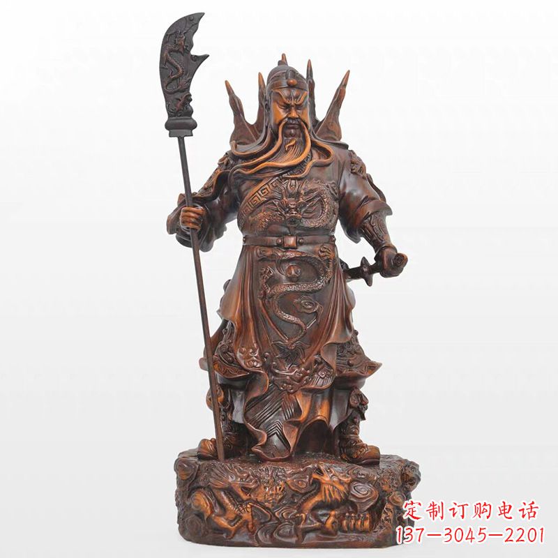 合肥精美关公铜雕像,古朴高雅