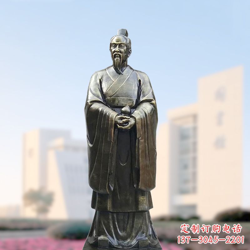 合肥仿铜玻璃钢扁鹊雕塑