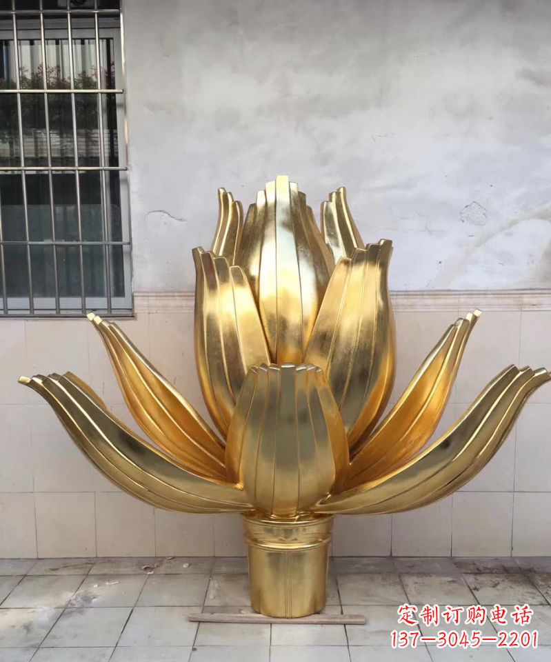 合肥精美不锈钢荷花雕塑
