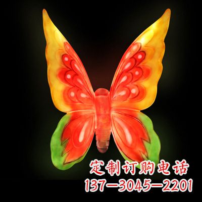 合肥艺术雕塑大号黄色发光蝴蝶