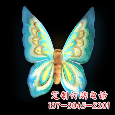 合肥 大号蓝色发光蝴蝶塑像