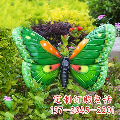 合肥精致魅力的绿色蝴蝶雕塑
