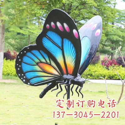 合肥蓝蝴蝶雕塑-让你的室内空间焕发生机