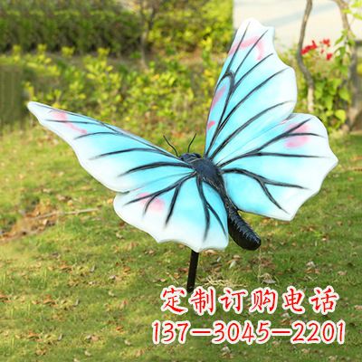 合肥浅蓝白色蝴蝶雕塑
