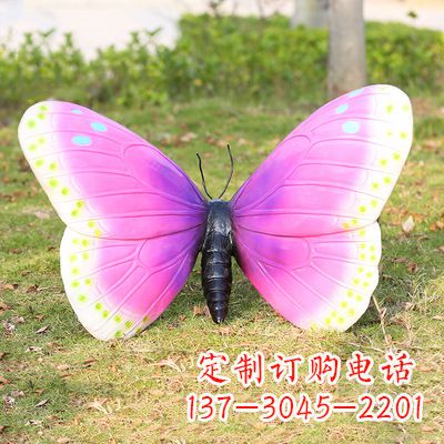 合肥紫白色仿真蝴蝶雕塑
