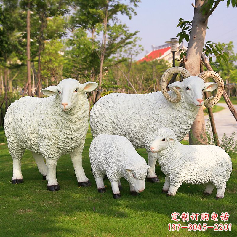 合肥仿真绵羊雕塑-农家院庭院仿真动物摆件