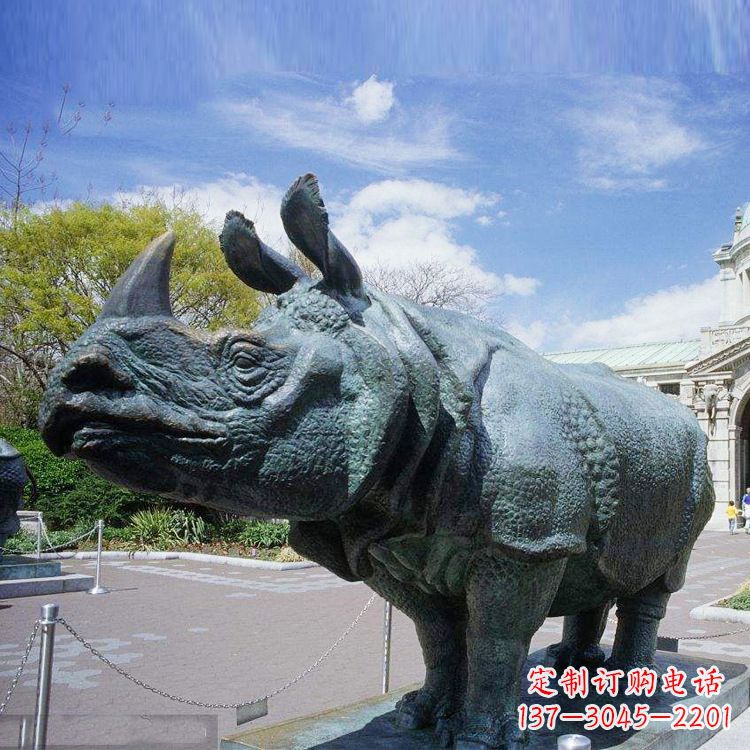 合肥高端犀牛铜雕艺术品