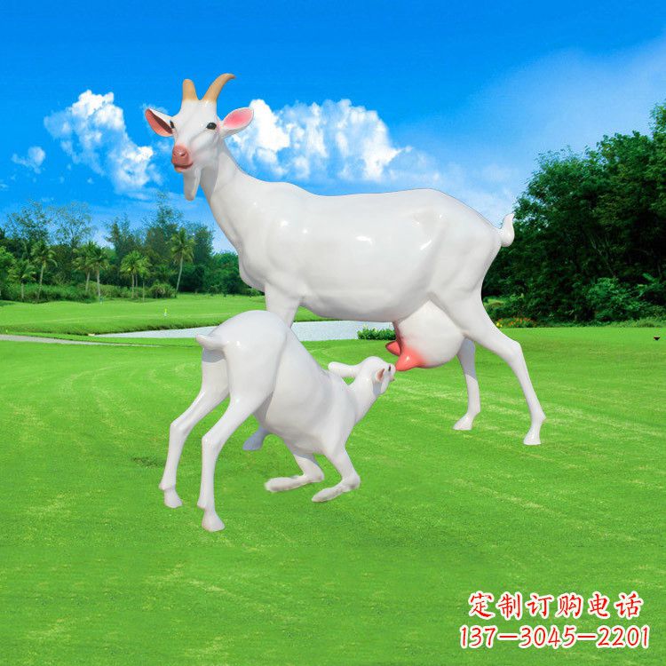 合肥精美仿真羊羔羊跪乳雕塑
