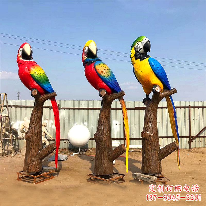 合肥玻璃钢鹦鹉雕塑