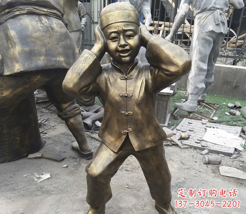 合肥儿童放鞭炮铜雕