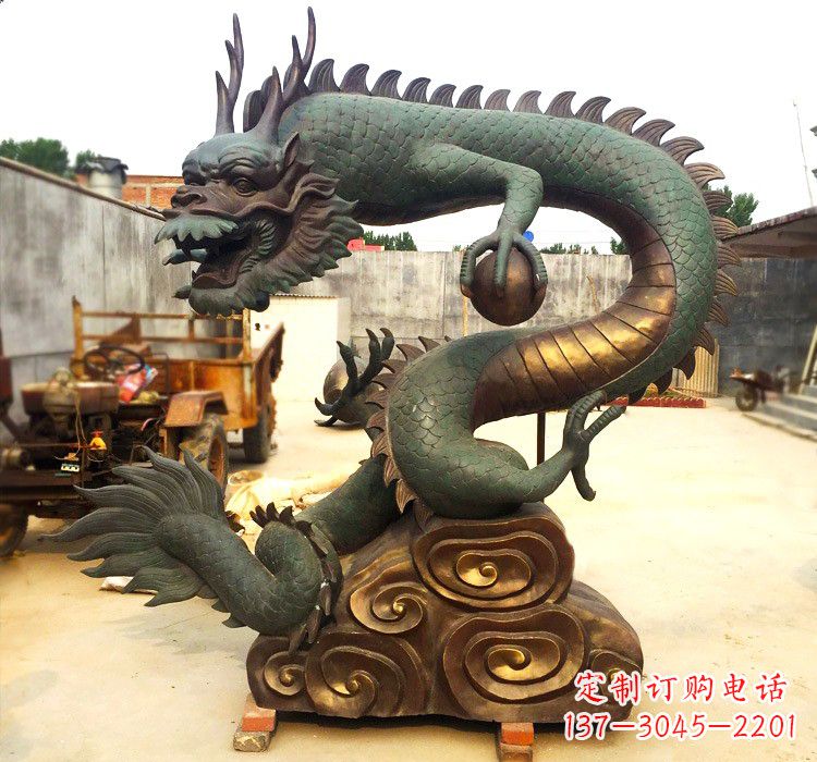 合肥精致铜雕飞龙珠