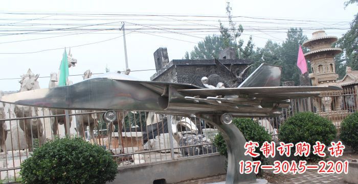 合肥中领雕塑精美不锈钢飞机雕塑