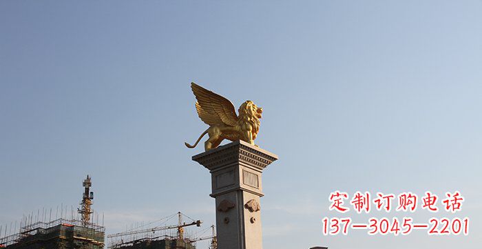 合肥飞狮黄铜室内狮子雕塑