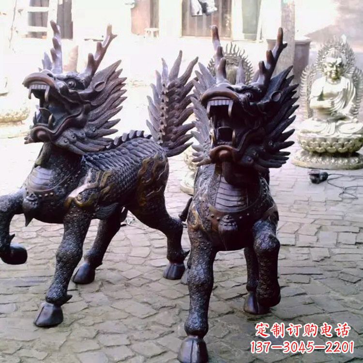 合肥风水麒麟公司雕塑摆件